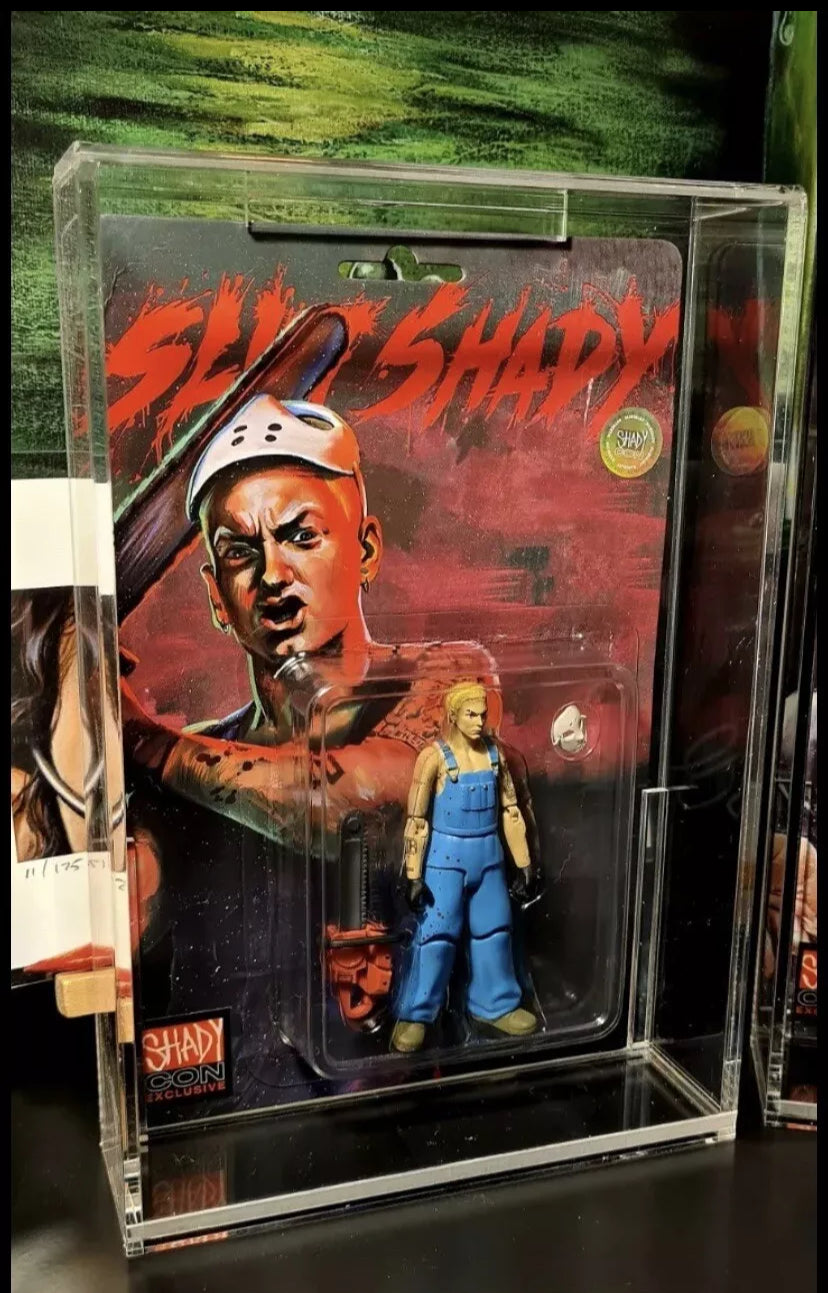 Eminem Marshall Mathers Shady Action Figure Acrylic Display Case