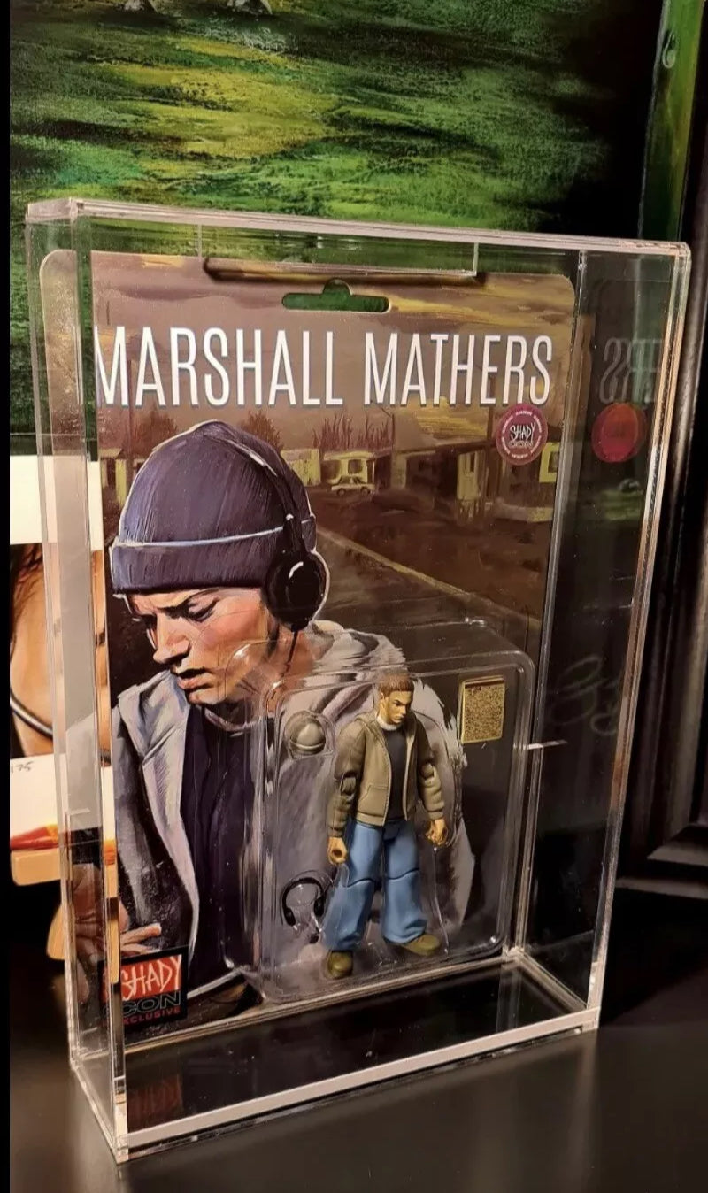 Eminem Marshall Mathers Shady Action Figure Acrylic Display Case