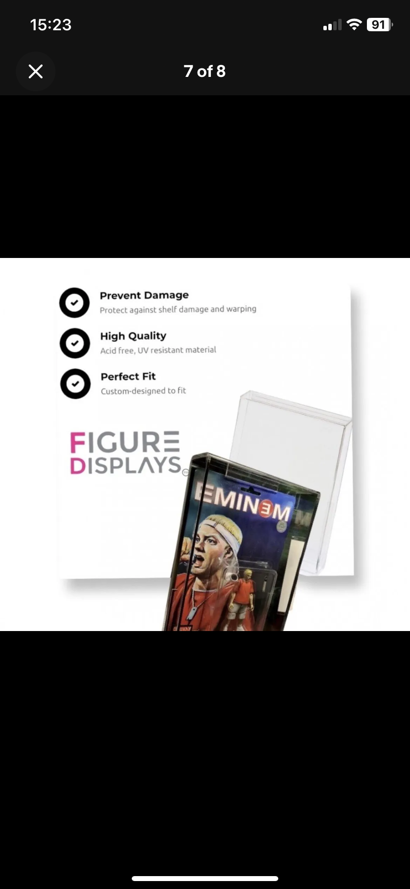 Eminem Marshall Mathers Shady Action Figure Acrylic Display Case
