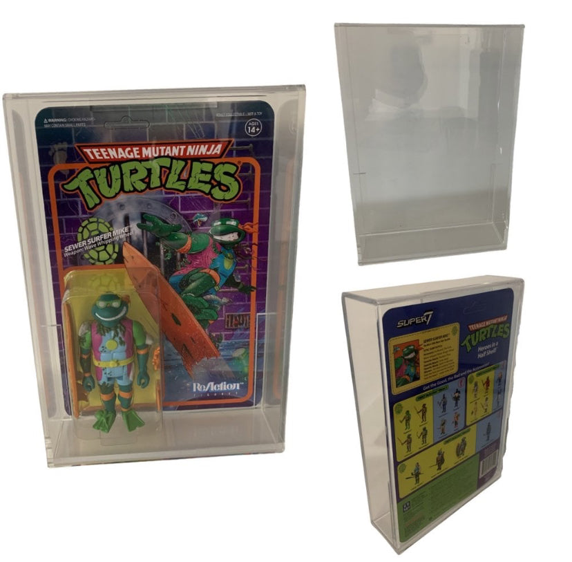 TMNT Super7 Reaction 3.75” Action Figure Acrylic Display Case