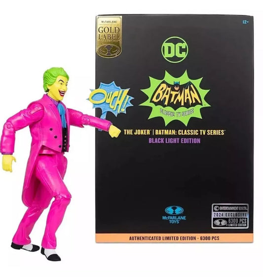 DC McFarlane Gold Label Joker Batman Classic TV Series Black Light Edition 6300 PCS